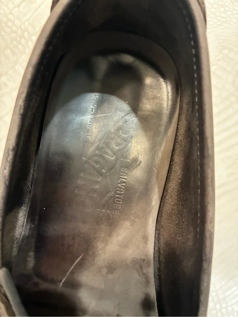 Salvatore Ferragamo Suede Bit Loafers